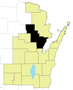 Oconto County Locator Map